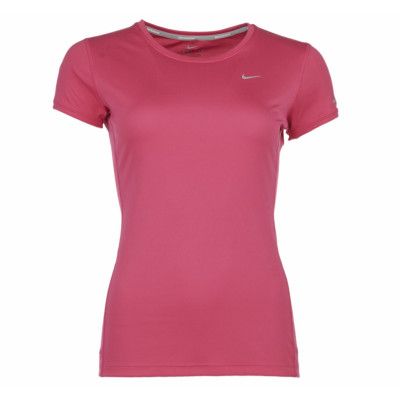 Miler Ss Crew Top, Pink Force/Reflective Silv, Xl,  T-Shirts