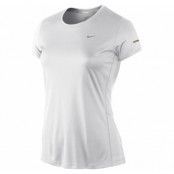 Miler Ss Crew Top, White/Reflective Silv, L,  Nike