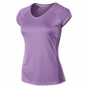 Miler Ss V-Neck Top, Violet Shock/Reflective Silv, S,  Nike