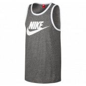 Nike Ace Tank - Logo, Dk Grey Heather/White/White, S,  Nike