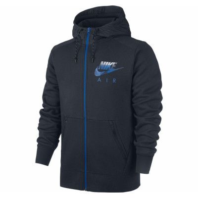 Nike Aw77 Flc Fz Hoody-Hybrid, Dark Obsidian/Htr/Dark Obsidia, S,  Nike