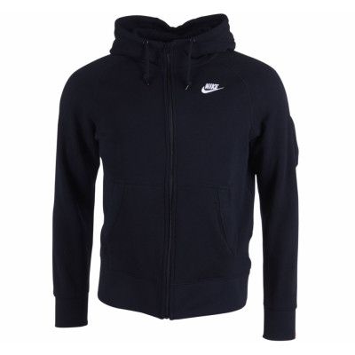 Nike Aw77 Ft Fz Hoody, Black/White, L,  Nike