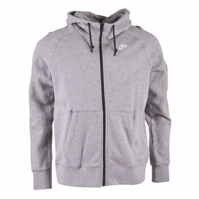 Nike Aw77 Ft Fz Hoody, Dk Grey Heather/White, Xxl,  Nike