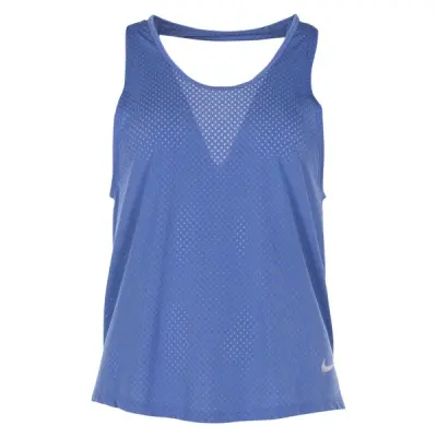 Nike Breathe Dri-Fit Miler Wom, Indigo Storm/Reflective Silv, L,  Nike