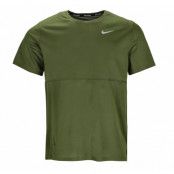 Nike Breathe Men's Running Top, Rough Green/Rough Green/Reflec, M,  T-Shirts