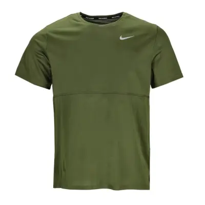 Nike Breathe Men's Running Top, Rough Green/Rough Green/Reflec, M,  T-Shirts