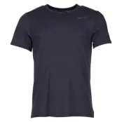 Nike Breathe Men's Short-Sleev, Black Heather/Mtlc Hematite, M,  Nike