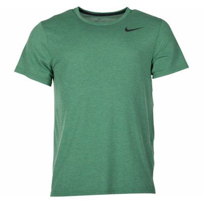 Nike Breathe Men's Short-Sleev, Lt Pine Grn Htr/Black, St,  Nike