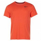 Nike Breathe Men's Short-Sleev, Lt Tm Ornge Htr/Htr/Black, L,  Nike