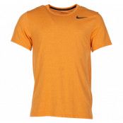 Nike Breathe Men's Short-Sleev, Orange Peel/Htr/Black, L,  Nike