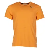 Nike Breathe Men's Short-Sleev, Orange Peel/Htr/Black, S,  Nike