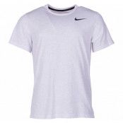 Nike Breathe Men's Short-Sleev, White/Htr/Black, L,  Nike