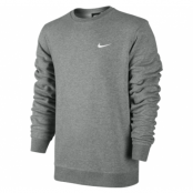 Nike Club Ft Crew, Dk Grey Heather/White, M, Nike