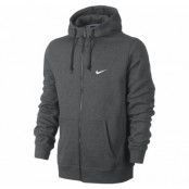 Nike Club Fz Hoody-Swoosh, Charcoal Heathr/White, L,  Nike