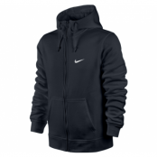 Nike Club Fz Hoody-Swoosh, Dark Obsidian/White, L,  Nike