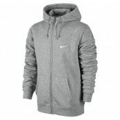 Nike Club Fz Hoody-Swoosh, Dk Grey Heather/White, L,  Nike