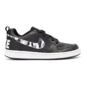 Nike Court Borough Low Big Kid, Black/Multi-Color-Pure Platinu, 37.5