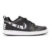 Nike Court Borough Low Big Kid, Black/Multi-Color-Pure Platinu, 40