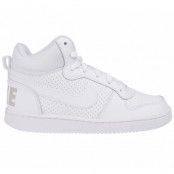 Nike Court Borough Mid Big Kid, White/White-White, 36