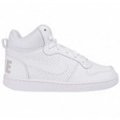 Nike Court Borough Mid Big Kid, White/White-White, 36.5