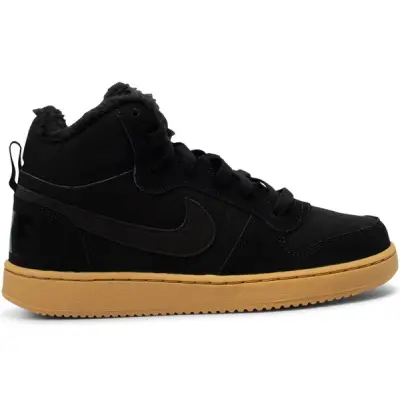 Nike Court Borough Mid Wntr Gs, Black/Black-Gum Light Brown, 36.5