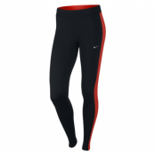 Nike Df Essential Tight, Black/Lt Crimson/Reflective Si, L,  Byxor