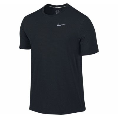 Nike Dri-Fit Contour Ss, Black/Reflective Silv, L,  Nike