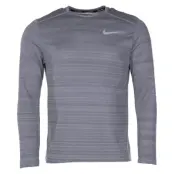 Nike Dri-Fit Miler Men's Long-, Smoke Grey/Htr/Reflective Silv, S,  Nike