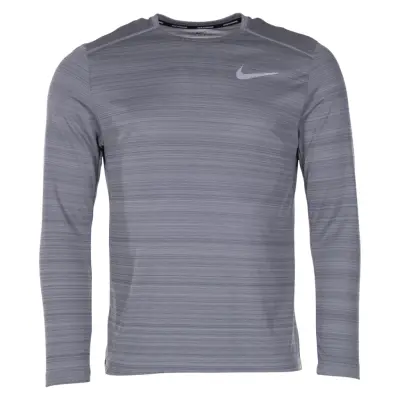 Nike Dri-Fit Miler Men's Long-, Smoke Grey/Htr/Reflective Silv, Xl,  Nike