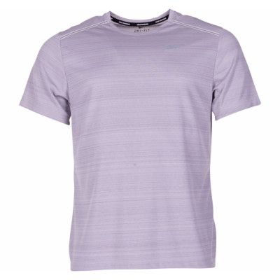 Nike Dri-Fit Miler Men's Short, Atmosphere Grey/Htr/Reflective, Mt,  T-Shirts