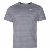 Nike Dri-Fit Miler Men's Short, Smoke Grey/Htr/Reflective Silv, L,  T-Shirts