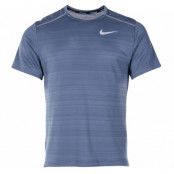 Nike Dri-Fit Miler Men's Short, Thunderstorm/Reflective Silv, L,  T-Shirts