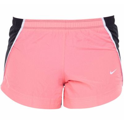 Nike Dry Girls' Running Shorts, Pink Gaze /Black/White/White, L,  Shorts