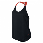 Nike Elastika Solid Tank, Black/Lt Crimson/Lt Crimson, L,  Nike