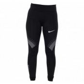 nike fast women's graphic runn, black/white, l,  nike