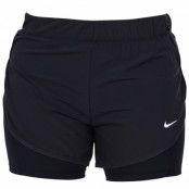 nike flex women's 2-in-1 train, black/black/white, xs,  nike