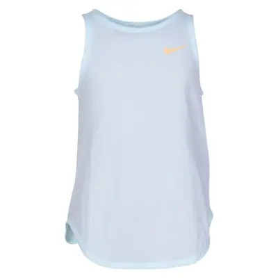Nike Girls' Training Tank, Teal Tint/Melon Tint, M,  Linnen