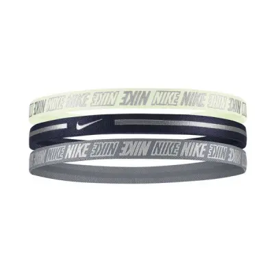 Nike Headbands 2.0 3 Pk Metall, Lime Ice/Midnight Navy/Ashen S, Onesize,  Nike