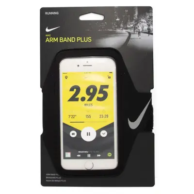 Nike Lean Arm Band Plus, Black/Black/Silver, Onesize,  Nike