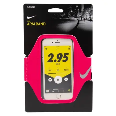 Nike Lean Arm Band, Rush Pink/Silver, Onesize,  Nike