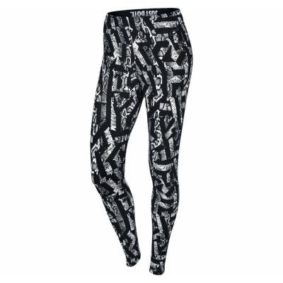 Nike Leg-A-See-Aop, White/Black, L,  Byxor