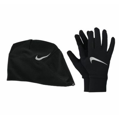 Nike M Essential Hat And Glove, Black/Black/Silver, L/Xl,  Nike