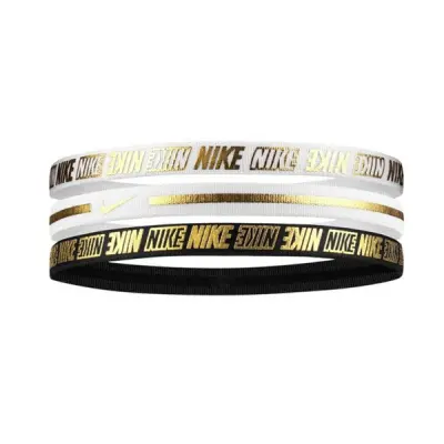 Nike Headbands 2.0 3 Pk Metall, White/White/Black, Onesize,  Nike