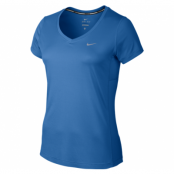 Nike Miler V-Neck, Lt Photo Blue/Reflective Silv, Xl, T-Shirts