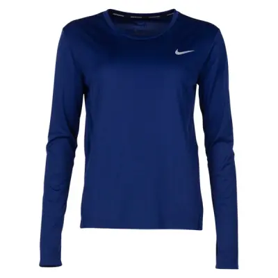 Nike Miler Women's Running Top, Blue Void/Reflective Silv, S,  Nike