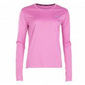 Nike Miler Women's Running Top, Magic Flamingo/Reflective Silv, M,  Löparkläder