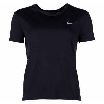 Nike Miler Women's Short-Sleev, Black/Reflective Silv, Xs,  Nike