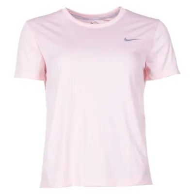 Nike Miler Women's Short-Sleev, Echo Pink/Echo Pink/Reflective, S,  Nike