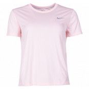 Nike Miler Women's Short-Sleev, Echo Pink/Echo Pink/Reflective, Xs, Nike