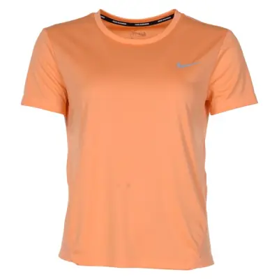 Nike Miler Women's Short-Sleev, Fuel Orange/Reflective Silv, L,  Nike